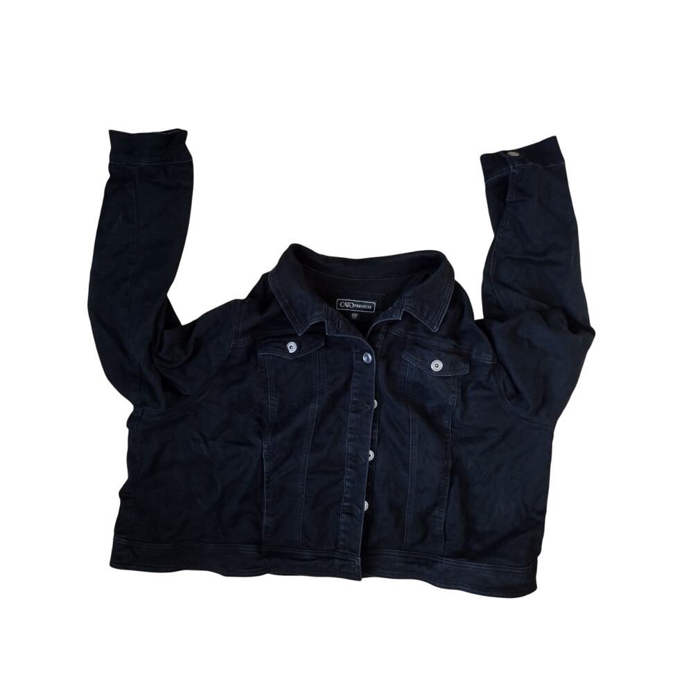 CATO Premium Black Denim Jacket Women's Plus Size 26/28W